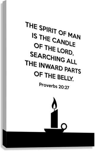 Proverbs 20 27 white Canvas Print