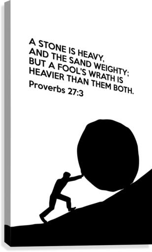 Proverbs 27 3 white Canvas Print