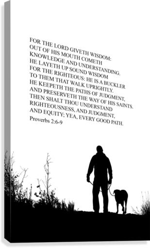 Proverbs 2 6 9 white Canvas Print