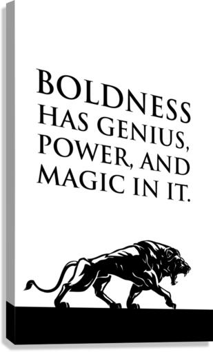 boldness white Canvas Print