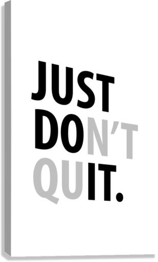 just do it white Canvas Print