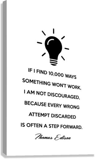 Thomas Edison white Canvas Print