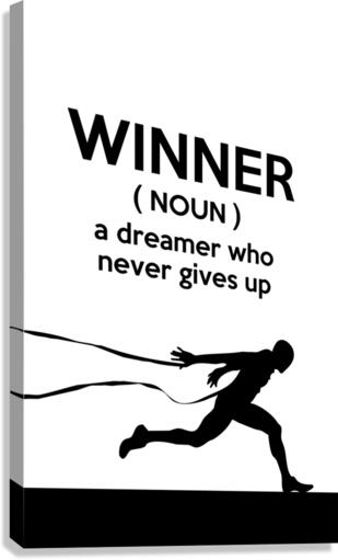 winner white Canvas Print