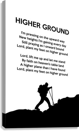 higher ground white Canvas Print