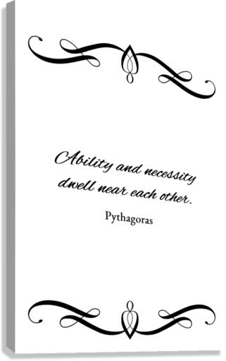 ability and necessity plain Canvas Print