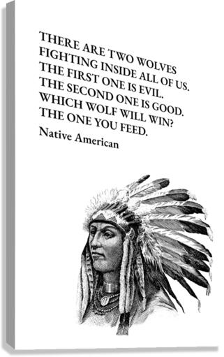 two wolves Canvas Print