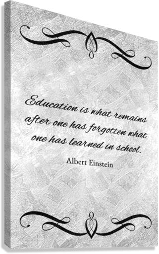 education silver Canvas Print
