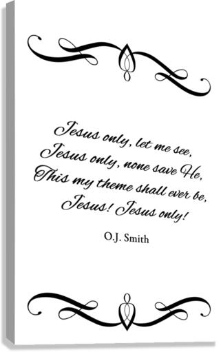 only Jesus Canvas Print