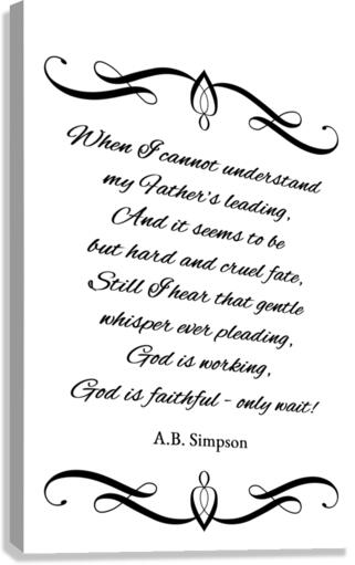 ab simpson only wait Canvas Print