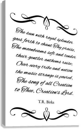 remember the Creator Canvas Print