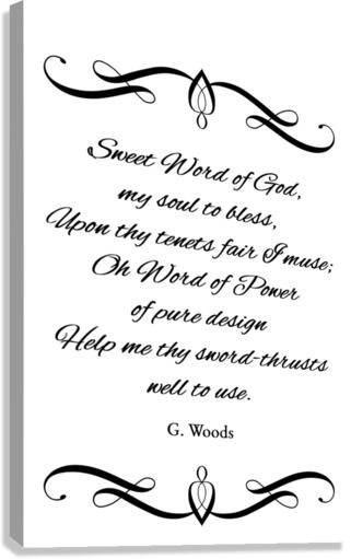 sweet words Canvas Print