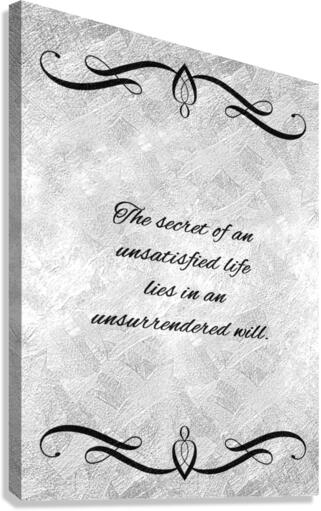 unsurrendered will silver Canvas Print