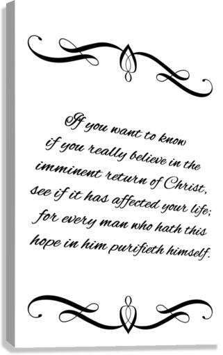 purify yourself Canvas Print