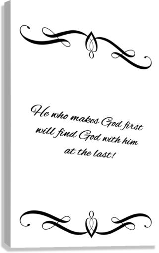 God first Canvas Print