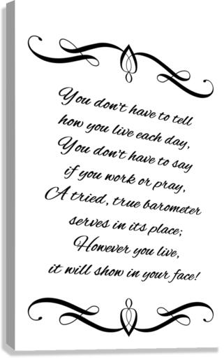 just live right Canvas Print