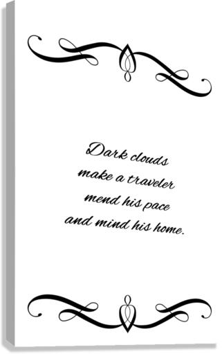 dark clouds Canvas Print