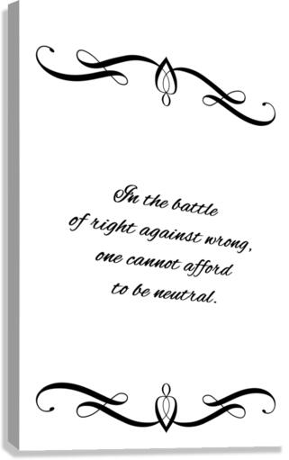do not be neutral Canvas Print