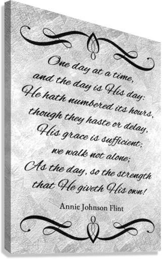 sufficient grace silver Canvas Print