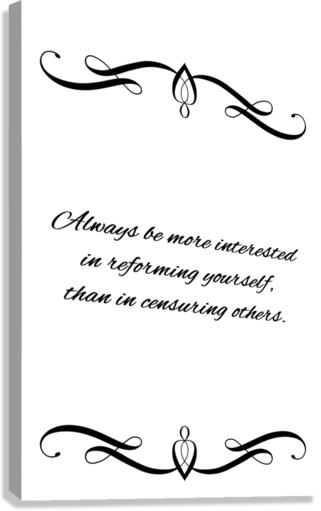 start with yourself Canvas Print