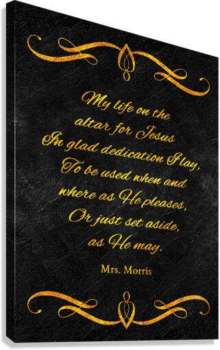 glad dedication gold Canvas Print