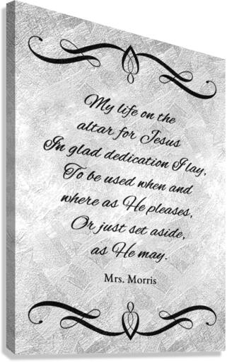 glad dedication silver Canvas Print