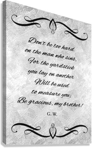 gracious judgments silver Canvas Print