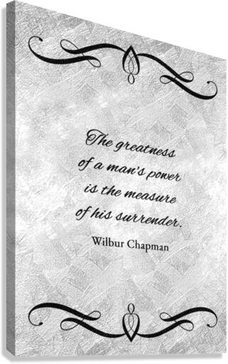 power and surrender silver Canvas Print