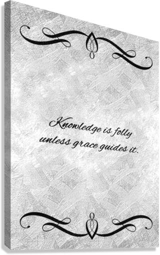 knowledge and grace silver Canvas Print