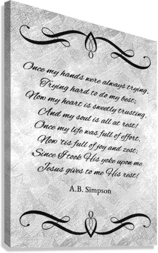 sweetly trusting silver Canvas Print