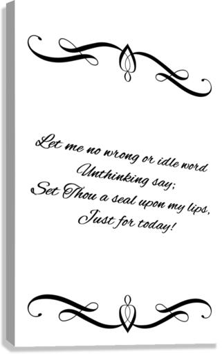 sealed lips Canvas Print