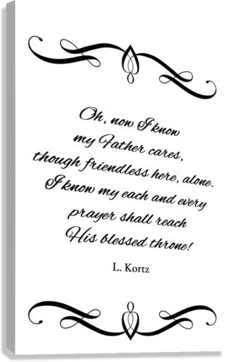 God cares Canvas Print