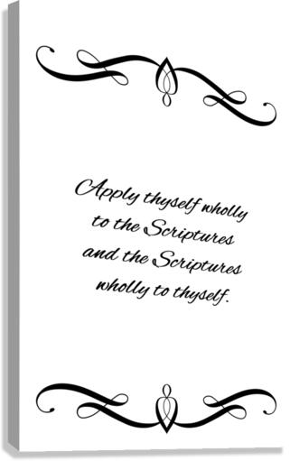apply the Scriptures Canvas Print