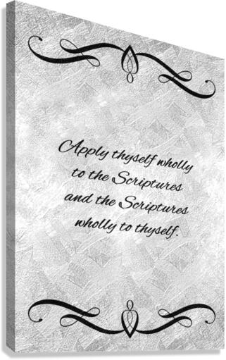 apply the Scriptures silver Canvas Print