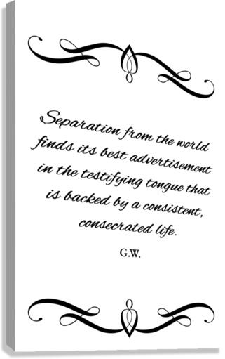 consistent consecrated life Canvas Print
