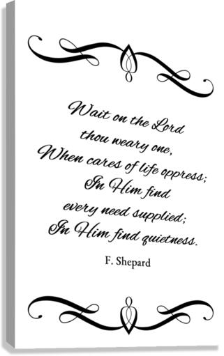 wait on the Lord Canvas Print