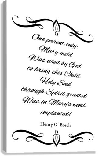 virgin birth Canvas Print