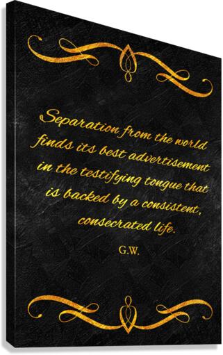 consistent consecrated life gold Canvas Print