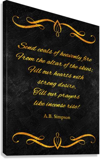 prevailing prayer gold Canvas Print