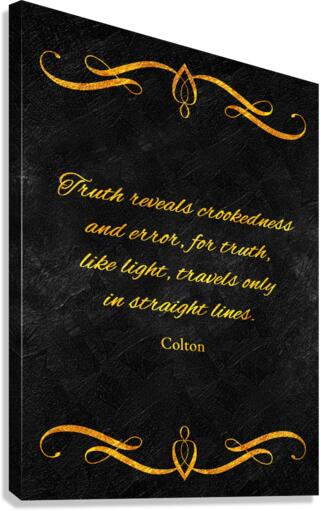 truth is light gold Canvas Print