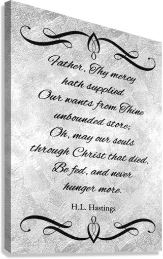 never hunger silver Canvas Print