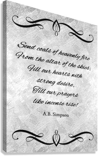 prevailing prayer silver Canvas Print