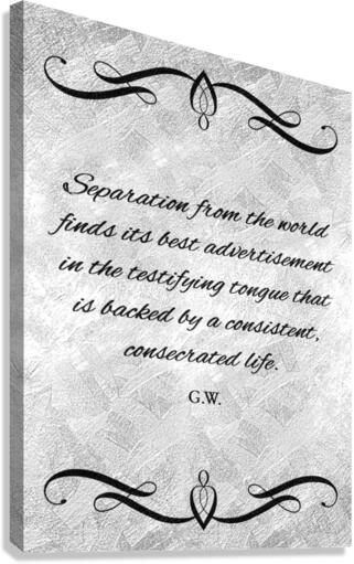 consistent consecrated life silver Canvas Print