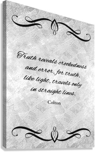 truth is light silver Canvas Print