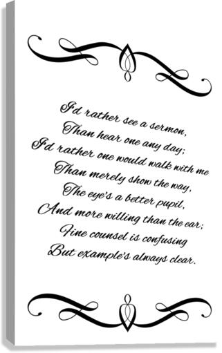 example is always clear Canvas Print