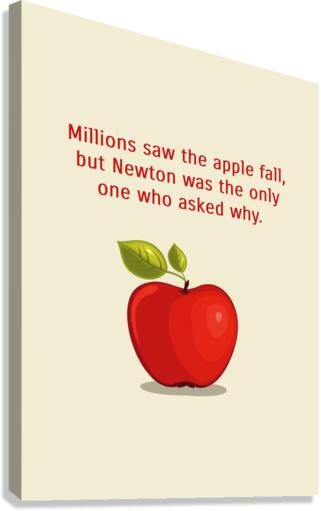 newton apple Canvas Print