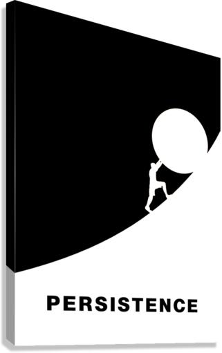 persistence black Canvas Print
