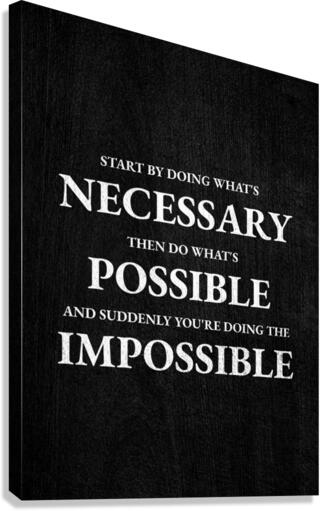 necessary possible impossible silver Canvas Print