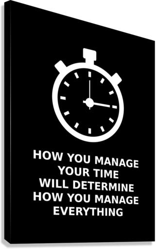 time management black Canvas Print