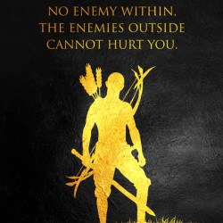 When there is no enemy within the enemies outside cannot hurt you. Motivational Wall Art
