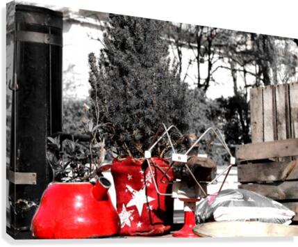 Red Kettle Canvas Print
